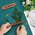 thumbnail image 3 of 2pcs Wood Herb Stripper with 8 Hole Oval Wooden Herb Stripper Tool Wood Leaf Remover Herb Stripping for Kitchen Gadgets Cooking Small Kitchen Appliances Chef Gifts Brown Hole: 2-16mm, 3 of 9