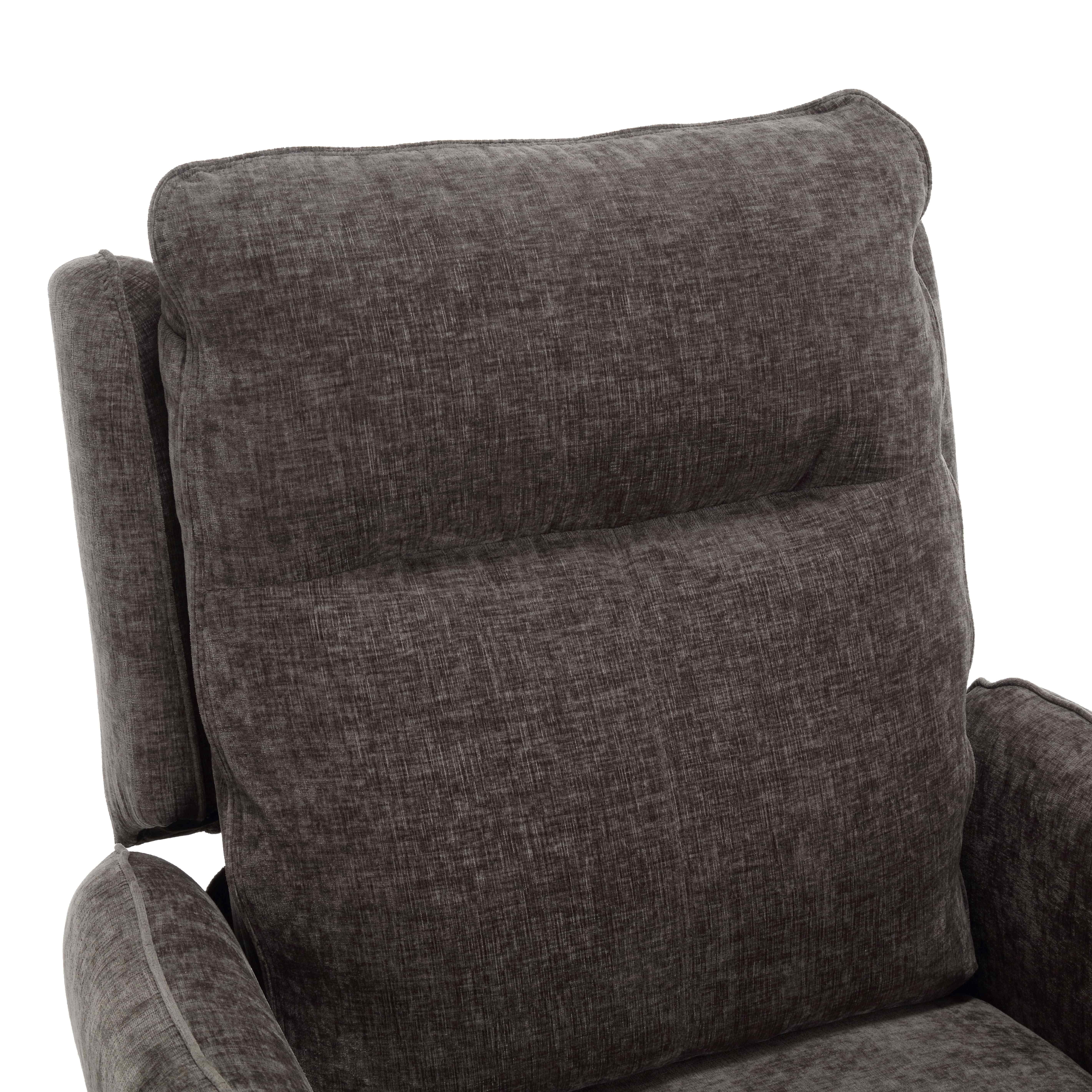 MINCETA Power Recliner Chairs,Modern Upholstered 270 Swivel Nursery Rocker Glider Recliner for Living Room,Chenille Velvet in Dark Gray