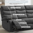 thumbnail image 5 of Leather Reclining Sofa 3-Seater, Triple Recliner Chair for Living Room, RV, Home Theater Seating(Gray,3 Seater Sofa+Loveseat+Recliner), 5 of 7
