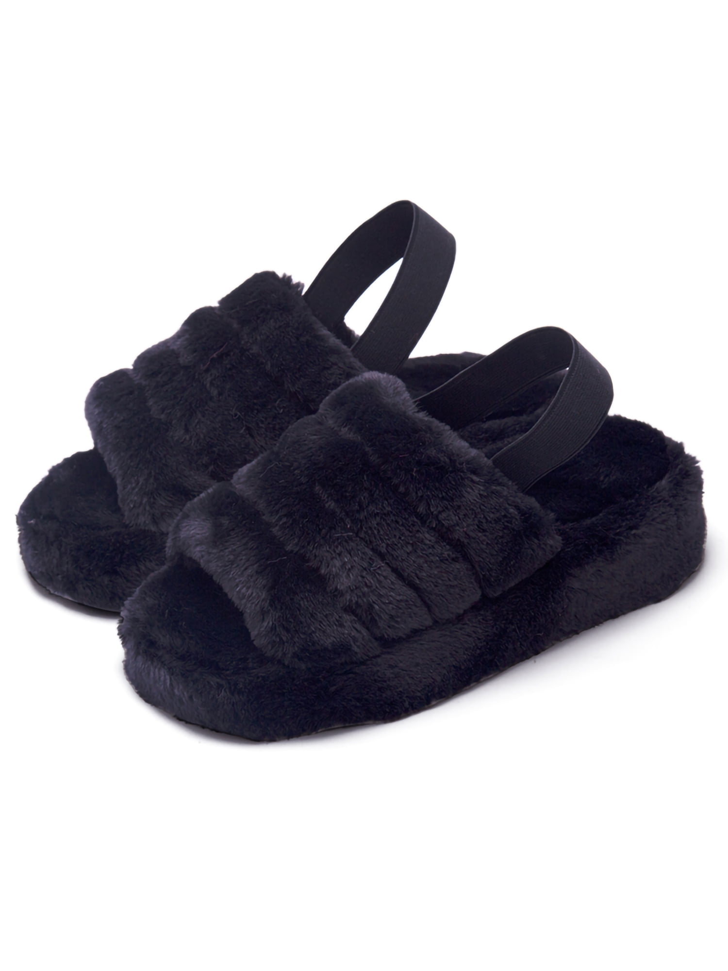 ladies platform sliders