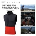thumbnail image 2 of Tignapoo Men's Sleeveless Sports Vest with Color Block Design and Camouflage Print, Stand-Up Collar, Drawstring Details, Stretchy and Breathable Quick-Dry Fabric, Asian Size 2XL - Black/Green, 2 of 6
