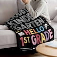 thumbnail image 3 of Black Graduation Blanket Soft Cozy Warm Throw Blanket for Couch, Plush Fuzzy Flannel Fleece Blankets for Sofa, Funny Words Kindergarten Bed Blankets Lightweight Gifts for Women, 50"x80", 3 of 9