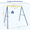 thumbnail image 3 of Gymax Extra Large A-frame Swing Stand 73'' Height Heavy-duty Metal Swing Frame w/ 4 Ground Stakes for Kids & Adults, 3 of 10