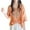 Orange, variant on Neewe Womens Tops 3/4 Sleeve Shirts Round Neck Loose Casual Blouses Floral Embroidered Tshirts