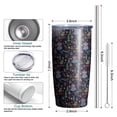 thumbnail image 6 of 20oz Tumblers Dark Blue Christmas Nutcracker Pattern Stainless Steel Vacuum Insulated Double Wall Travel Tumbler Cups Mug with Lid and Straw,Cleaning Brush for Cold & Hot Drinks, 6 of 7