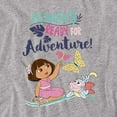 thumbnail image 2 of Popfunk Dora The Explorer Always Ready For Adventure Youth Long Sleeve T Shirt, Athletic Heather, Large, 2 of 3