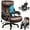 Brown, variant on 800lbs Executive Office Chairs, Big and Tall Desk Chair with Adjustable Lumbar Support, Leather Computer Chair with Quiet Rubber Wheel and Extra Wide seat