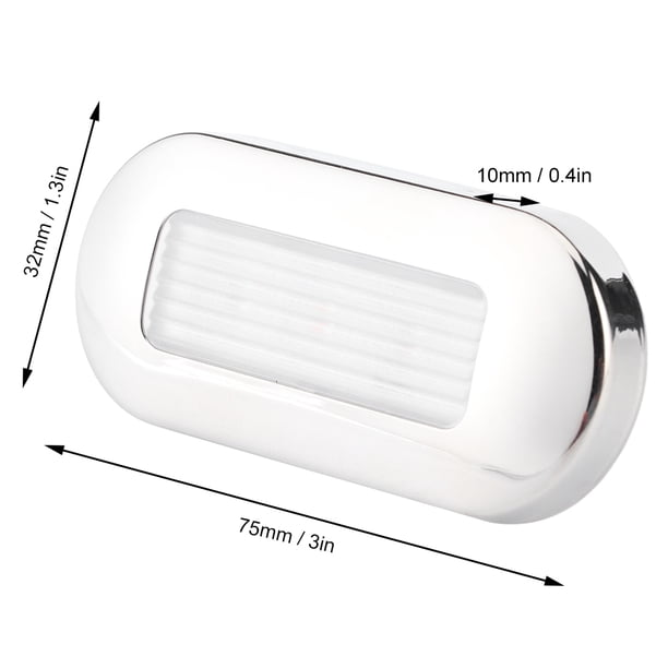 PSEQT 4Pcs 9,65 Cm Étanches Lumières LED Marines Pour Bateau Courtoisie Interieure Pont De Navigation Tableau Arriere Eclairage De Cabine 12 V 24 V Blanc