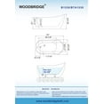thumbnail image 4 of WOODBRIDGE 59" Acrylic Freestanding Bathtub Contemporary Soaking Tub,BTA1530, 4 of 6