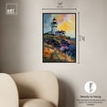 thumbnail image 5 of Colorful Lighthouse Impressionism Wall Art /Monet And Van Gogh Inspired Art Canvas Wall Art by Art Remedy, Black Floater Frame, 17" x 25", 5 of 7