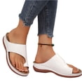 thumbnail image 3 of Summer Sandals for Women Orthotic Slip On Flip Flops with Arch Support Toe Loop Slippers Comfortable Casual Shoes, 38, 3 of 6
