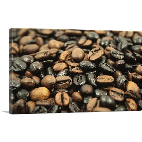 ARTCANVAS Coffee Beans Coffee Shop Decor Square Canvas Art Print - Size: 12" x 8" (0.75" Deep)