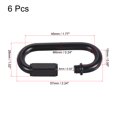 thumbnail image 2 of Unique Bargains 6mm Oval Shape Quick Link Screw Lock Chain Connector Black 6 Pack, 2 of 5