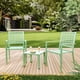thumbnail image 2 of Moderno 3-piece outdoor bistro set: rust-resistant steel patio muebles con 2 stackable sillas y 1 mesa para garden, balcony, y poolside dining, 2 of 7