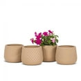thumbnail image 2 of Abbott Collections AB-27-DESERT-229 Assorted Textured Barrel Planters - Set of 4, 2 of 2