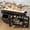 Black, variant on Meteorleg Kitchen Island with Power Outlets & Trash Cabinet, 2 Drawer Modern Buffet Cabinet Sideboard Coffee Bar for Dining Room Living Room, White