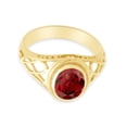 thumbnail image 3 of AFFY Celtic Lady's Simulated Garnet Ring In 14K Yellow Gold Plated 925 Sterling Silver Jewelry for Ladies, Ring Size 13.5, 3 of 4