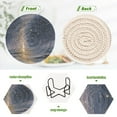 thumbnail image 7 of 6 Pcs Drink Coasters with Holder 3.94in Woven Coasters for Drinks Sky Full Of Shooting Stars Coaster Set for Protection Table, 7 of 7
