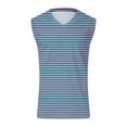 thumbnail image 4 of S-4X Big & Tall Tank Tops for Men Plus Size Sleeveless V Neck Athletic Vests Mens Casual Stripe Printed Pullover Breathable Going-Out Workout Tanks, 4 of 4