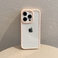 thumbnail image 1 of Transparent Candy Color Bumper Phone Case For iPhone 16 15 14 13 Mini 12 11 Pro Max XR XS X 7 8 Plus Soft Shockproof Back Cover Pink For iPhone15 Plus, 1 of 6