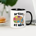thumbnail image 3 of CafePress - Artist At Work - 11 oz Ceramic Mug - Novelty Coffee Tea Cup, 3 of 4