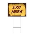thumbnail image 1 of Exit Here Scroll (18" X 24") Yard Sign, Includes Metal Step Stake, 1 of 6