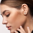 thumbnail image 7 of Cute Petite Cross Light Blue CZ .925 Silver Mini Stud Earrings, 7 of 7