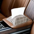 thumbnail image 6 of AYktou Fabric Tissue Box Cover, Simplely Paper Bag Checkered Pattern Tissue Boxes Washable Cloth Storage Bag Elegant Style Tissue Organizers for Home Bedroom Living Room Office Car Decoration, 6 of 7