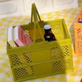 thumbnail image 1 of Cesta de compras plegable, cesta de picnic plegable, cesta de plástico plegable apilable, pequeña cesta de compras para comestibles, solución innovadora, 1 of 5