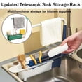 thumbnail image 2 of Updated Telescopic Sink Storage Rack, Telescopic Sink Storage Rack Adjustable, Sink Rack for Top of Sink, Multifunctional Sponge Holder Storage Tray with Towel Hanger, 2 of 9