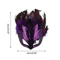 thumbnail image 2 of Unique Bargains 1 Pc Sequined Feathers Party Mask Purple Plastic Feather, 2 of 5