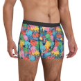 thumbnail image 5 of Men's Boxer Briefs, Starfish And Algae Soft Comfy Mens Underwear Boxer Briefs Breathable With Widen Waist, 5 of 7