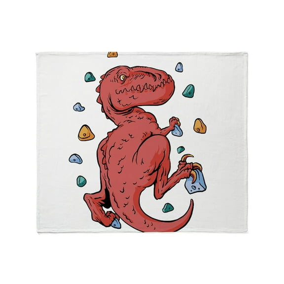 CafePress - Trex Indoor Rock Climbing - Soft Fleece Throw Blanket, 50"x60" for All Ages
