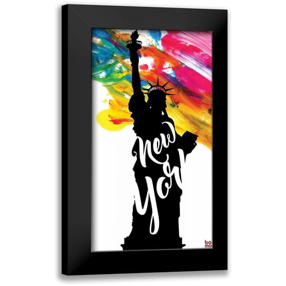 BoMo 15x24 Black Modern Framed Museum Art Print Titled - NY2