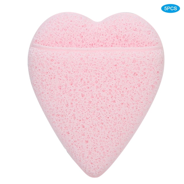 Esponja de limpieza facial, limpieza facial en forma de corazón, esponja exfoliante facial en forma de corazón, artesanía Superior