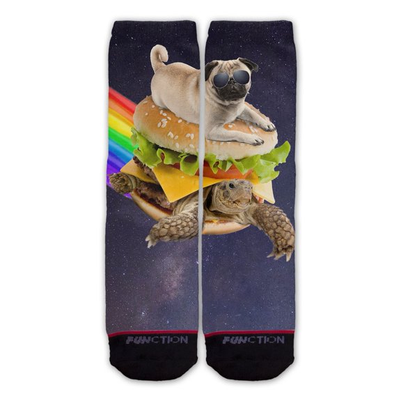 Function - Galaxy Pug Surfing Turtle Burger Fashion Socks