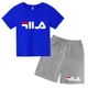 thumbnail image 3 of Camiseta de verano para niños y niñas, regalo de cumpleaños, de 3 a 13 años, camiseta y pantalones cortos, conjunto deportivo informal de moda con letras de marca, bonito diseño para niña, 3 of 5