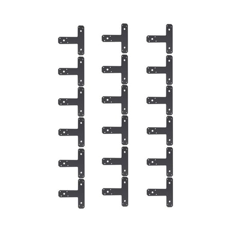 

perfk 18 Pieces T Bracket Tie Flat Connector for Lumber Connector Furniture
