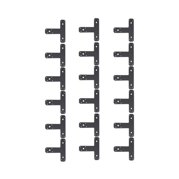 Placa de reparación de soporte en T 18x, espesor 4mm, placa en T de conector plano de para reparación de muebles de madera, placa de reparación
