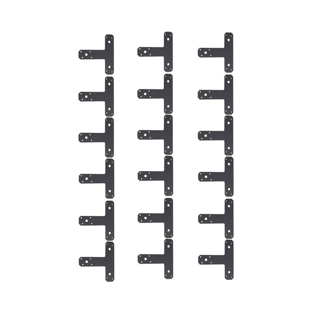 Placa de reparación de soporte en T 18x, espesor 4mm, placa en T de conector plano de para reparación de muebles de madera, placa de reparación
