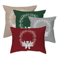 thumbnail image 2 of Throw Pillow Yule Wreath, 2 of 4