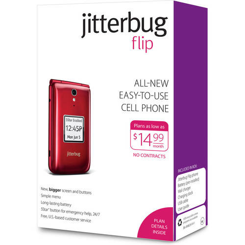 Jitterbug 4043SJ6RED Flip Easy-to-Use 4G Prepaid Cell Phone for Seniors Red - image 4 of 10
