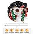 thumbnail image 6 of 15 Inch Round Placemats Set of 6, Black Snowman Christmas Non Slip Heat Insulation PP Table Mats, Snowflake Xmas Tree Winter Elk Washable Place Mats for Kitchen Dining Party Table Decor, 6 of 7