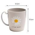 thumbnail image 2 of Taza de enjuague bucal para hacer gárgaras, taza de plástico lisa floral simple para cepillado, taza para parejas, taza de agua para lavar, 2 of 5
