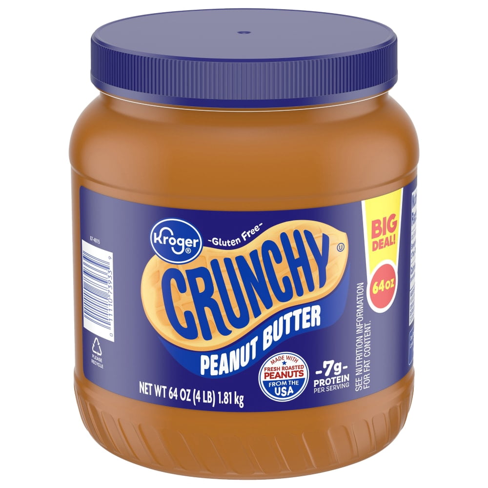 Kroger Peanut Butter Crunchy 64 oz - 3 Pack