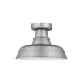 thumbnail image 3 of Generation Lighting 7837401 Barn Light 12" Wide Outdoor Semi-Flush Ceiling Fixture - Black, 3 of 5