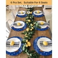 thumbnail image 4 of 15 Inch Round Placemats Set of 6, Merry Christmas Non Slip Heat Insulation PP Table Mats, Blue Winter Xmas Hat Deer Snowflake Washable Place Mats for Kitchen Dining Party Table Decor, 4 of 7