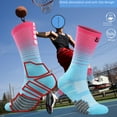 thumbnail image 2 of Calcetines de baloncesto Elite prácticos de barril alto, calcetines de baño de media caña con gradiente de marea, parte inferior de toalla gruesa, medias deportivas para correr para hombres y mujeres, 2 of 4