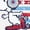 WHITE, variant on - Snoopy Skating Stars and Stripes - Juniors Cropped Graphic T-Shirt