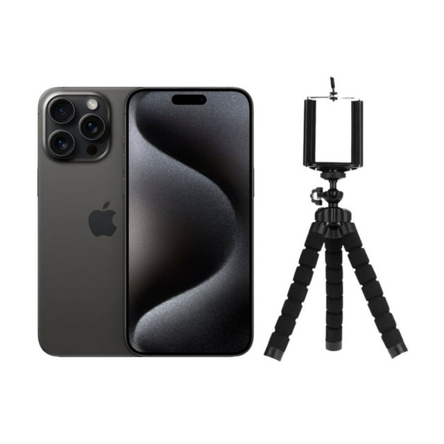 iPhone 15 Pro Max 256GB Negro E-SIM Reacondicionado más Tripode
